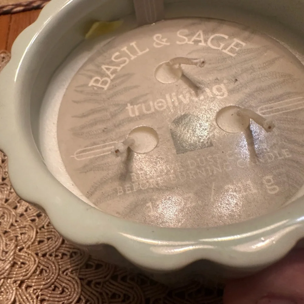 True Living Basil & Sage Candle Set 11oz each